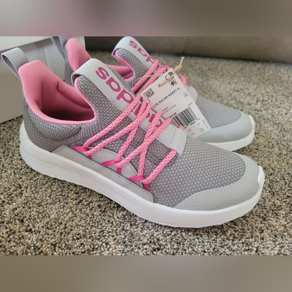 Nwt girls size 3 Adidas lite racer adapt 5.0 shoes - Picture 1 of 4